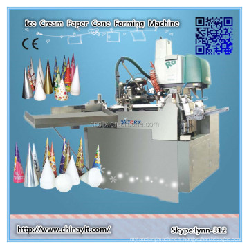 Machine de fabrication de cornets en papier de crème glacée à tasse automatique